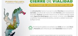 Anuncian cierres viales por aniversario de Puerto Vallarta